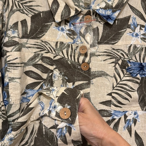 Denim&Co. Naturals Linen Blend Button Down Jacket/Blazer Size 1X - Picture 8 of 11
